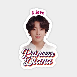 Princess Diana Jungkook kpop retro meme Magnet