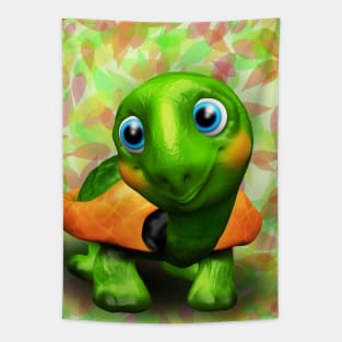 Green Turtle Baby 3D Tapestry