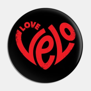 Love Velo, Love Cycling - Red Pin