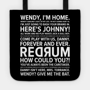 The Shining Quotes Tote