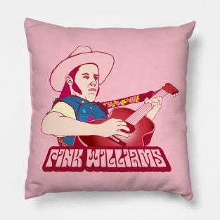 Pink Williams Retro Folk Art Pillow