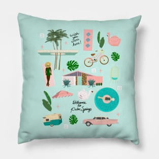 Welcome to Palm Springs Print Pillow