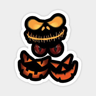 Scary Jack-O-Lantern Halloween Pumpkin Magnet