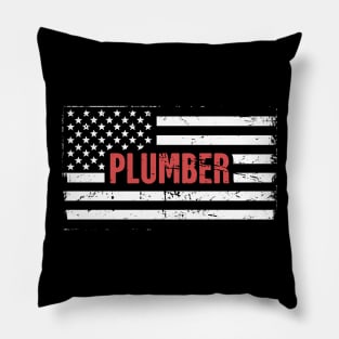 American Flag | Plumber Gift Pillow