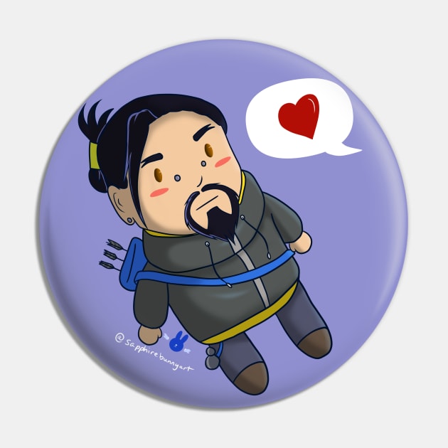 Chibi Hanzo Pin by SapphireAngelBunny