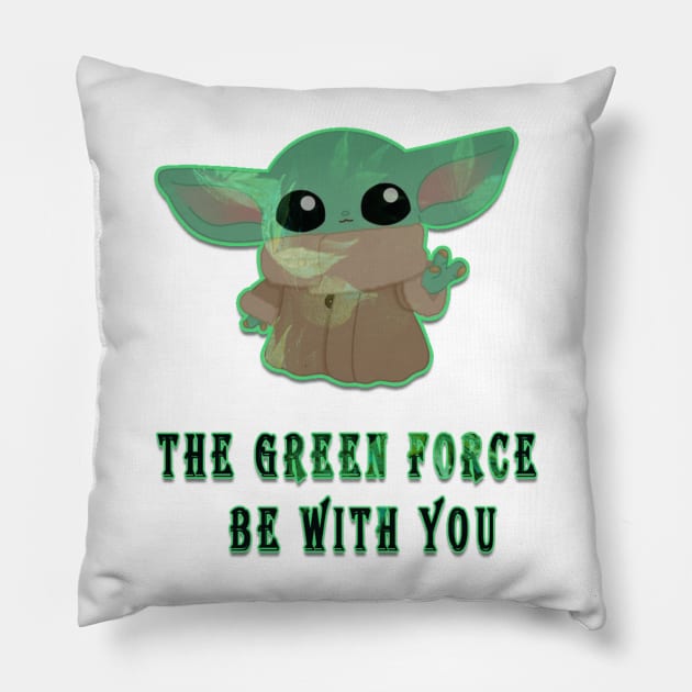 the green forse be with you Pillow by fanidi