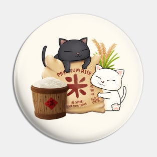 Chubby Cat Rice Lover Pin