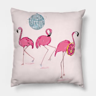 Flamingo Flashy Dance Pillow