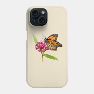 Monarch on Milkweed Phone Case