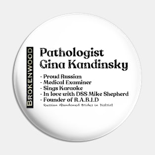 Pathologist Dr. Gina Kandinsky Pin