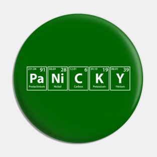 Panicky (Pa-Ni-C-K-Y) Periodic Elements Spelling Pin