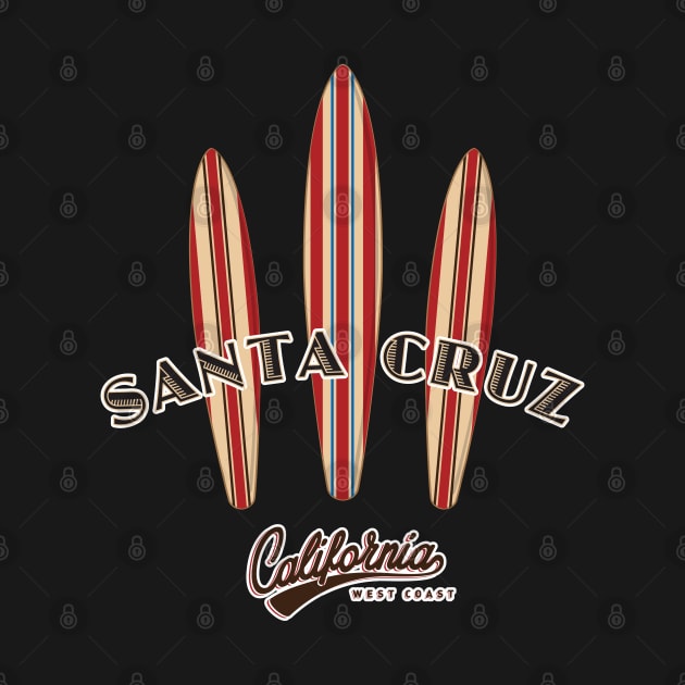 Santa Cruz Logo with Surfboards by PauHanaDesign