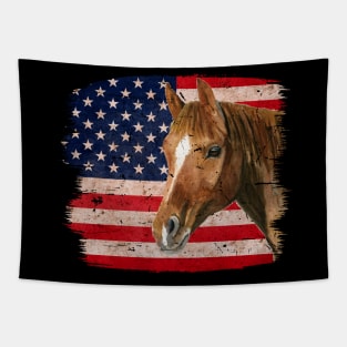 Derby USA Flag Horse Vintage Preakness Stakes Tapestry