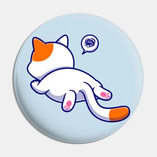 Cute Cat Get Mad Cartoon Pin