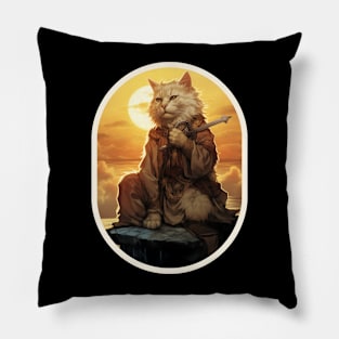 Cat Warrior Pillow