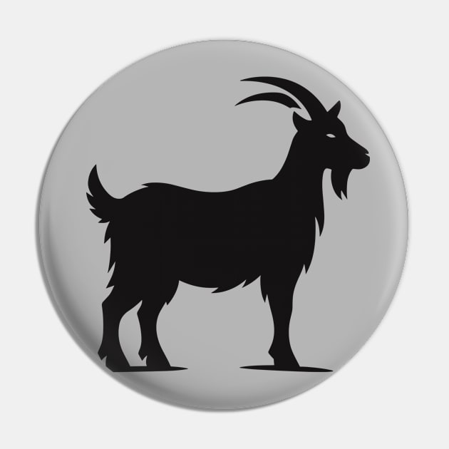 Goat Silhouette Pin by KayBee Gift Shop