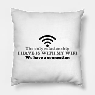 concise sentence and funny quote themed graphic design ironpalette Pillow