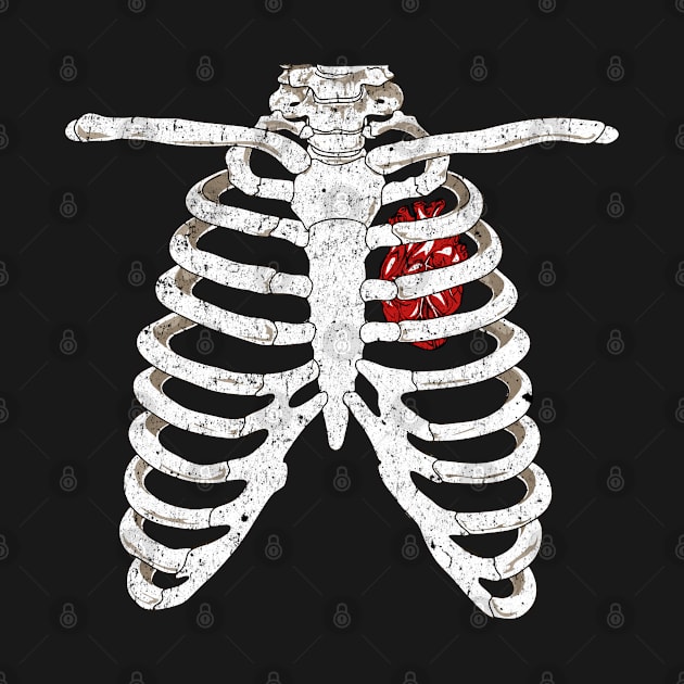 Skeleton Heart Rib Cage X-Ray Adult Halloween Horror by ARMU66