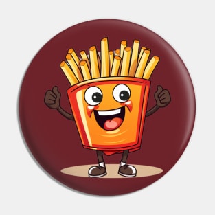 Cute French Fries T-Shirt  characters Pin