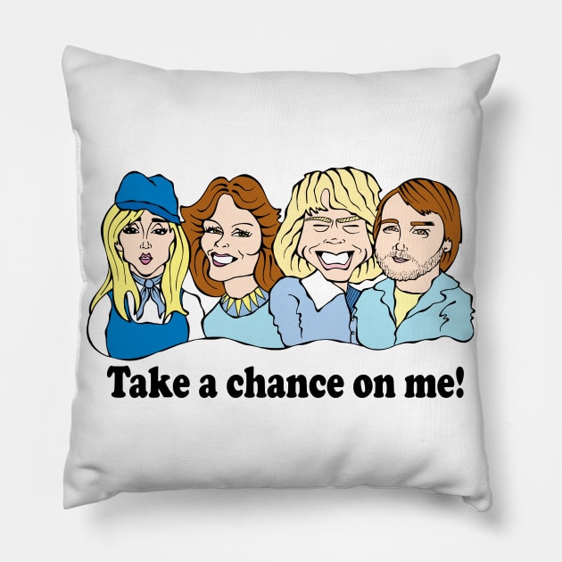 1970s POP GROUP!! Pillow by cartoonistguy