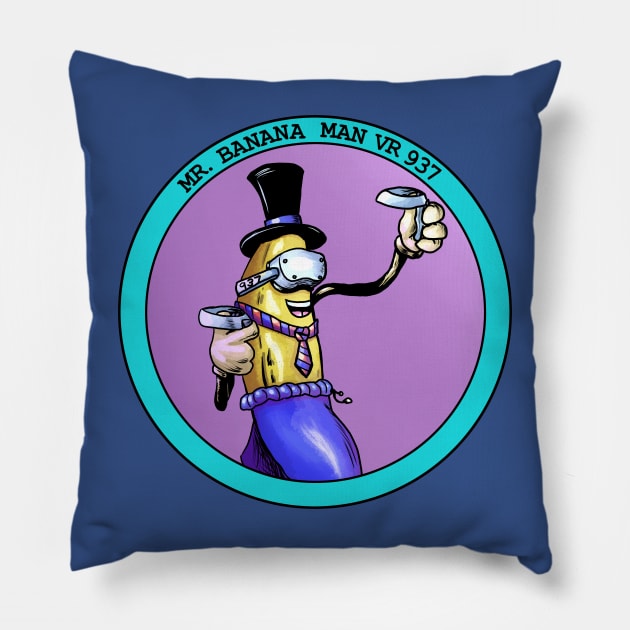 Mr Banana Man 937 Logo ` Pillow by We The Nerdy 