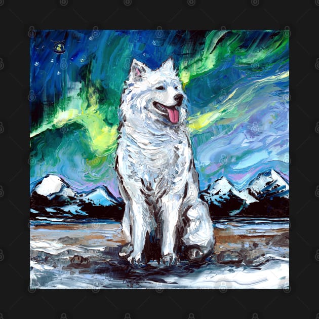 Samoyed Night by sagittariusgallery