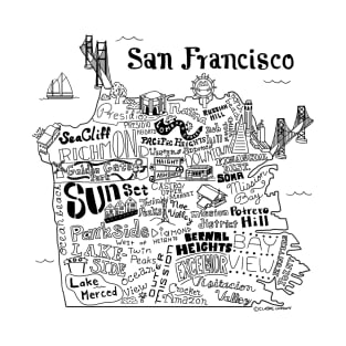 San Francisco Illustrated Map T-Shirt