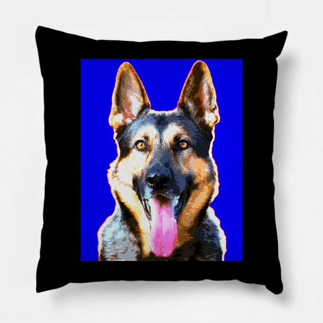 german shepherd Pillow by oryan80