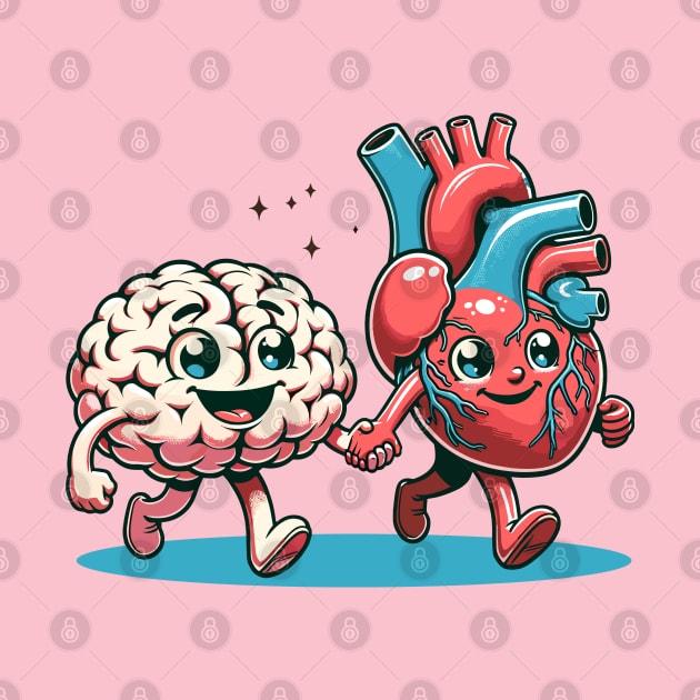 Brain and heart walking together by Art_Boys