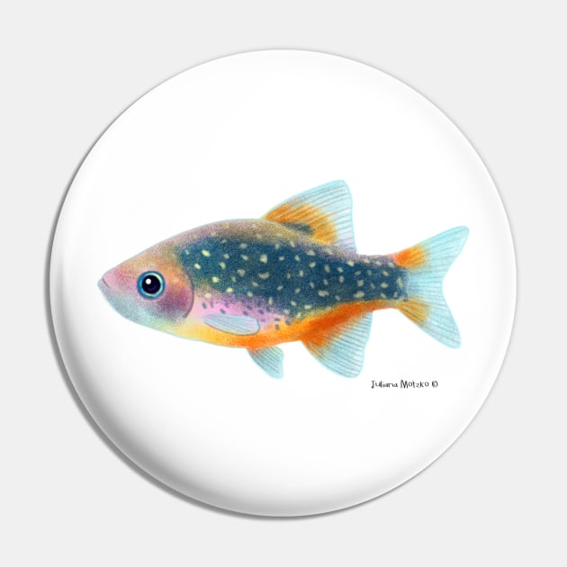 Celestial Pearl Danio Fish Pin by julianamotzko