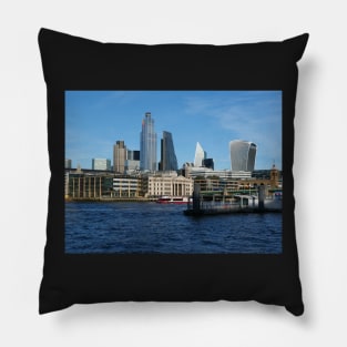 London skyline and city on the move Pillow