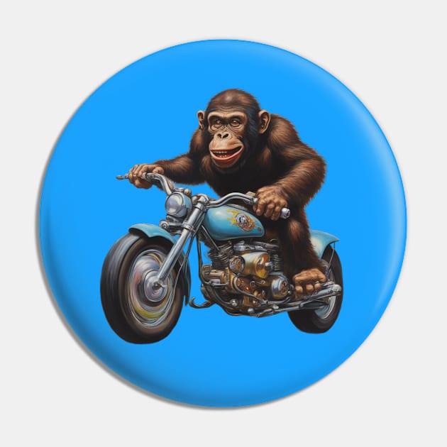 Ape on Motorcycle Pin by CS77