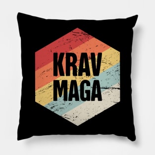 Retro Vintage Krav Maga Martial Arts Pillow