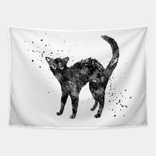 Bristly black cat Tapestry