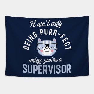 Supervisor Cat Lover Gifts - It ain't easy being Purr Fect Tapestry