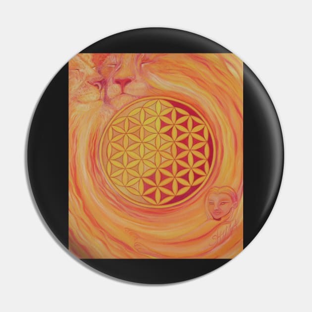 Flower of Life, Element Fire Pin by shimaart