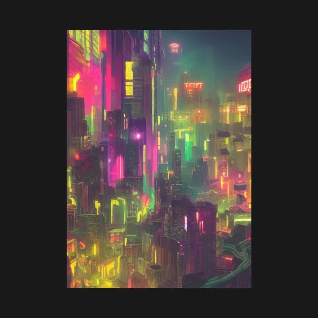 Japan Neon City Lights by star trek fanart and more