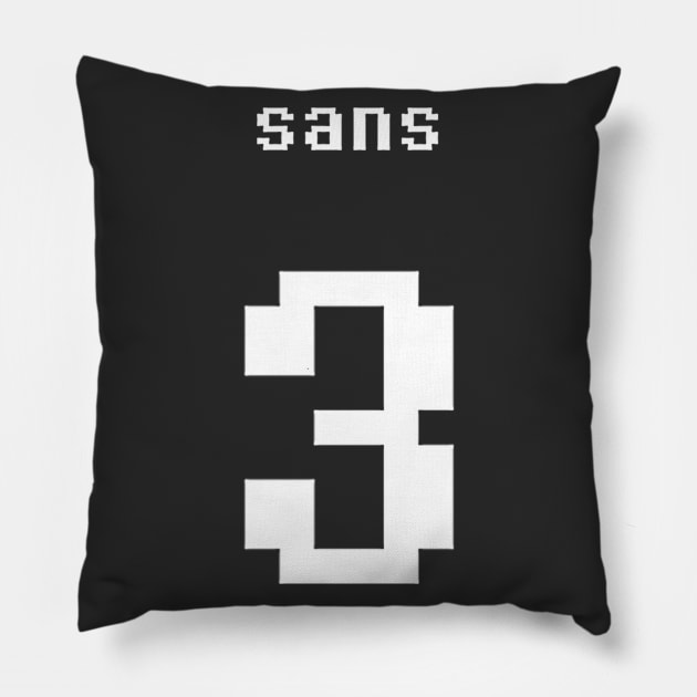 Undertale Sans Jersey Pillow by PotinaSeptum