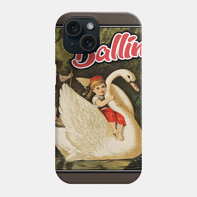 Ballin' On A Vintage Swan Phone Case by DankFutura