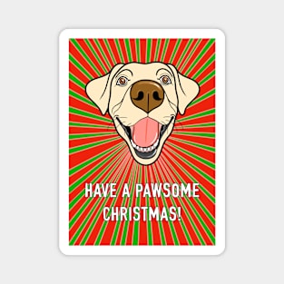 Labrador Dog Christmas Greeting Magnet