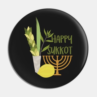 Sukkot Shalom Best Wishes for the Sukkot Holiday Pin
