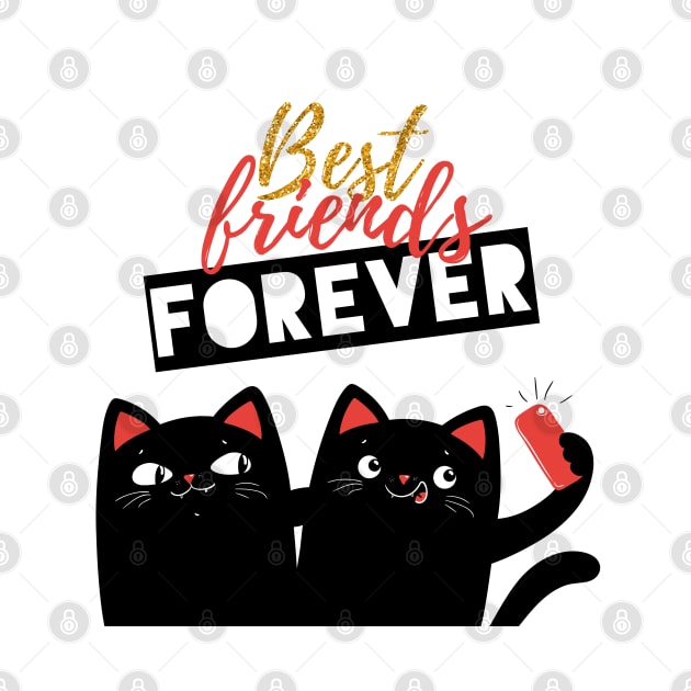 Best friends forever cats by Marysha_art