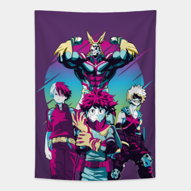 My Hero Academia Retro My Hero Academia Tapestry Teepublic Au What is an anime traps ? teepublic