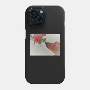 Smelling the roses Phone Case