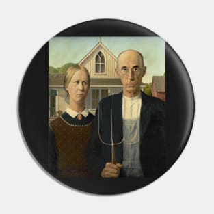 Grant Wood Date - 1930 - American Gothic - Painter Pin