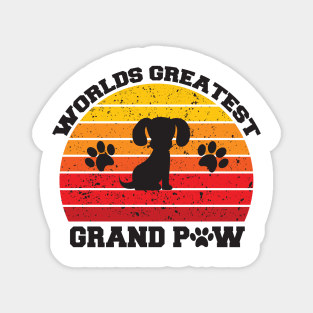 Grandpaw Worlds Greatest Grand Paw Funny Dogs Tee Magnet