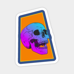 Neon Skull Magnet