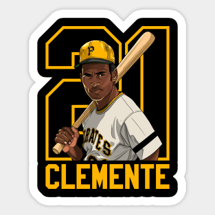 Numero 21, number 21, pirates Roberto Clemente MLB  Sticker for