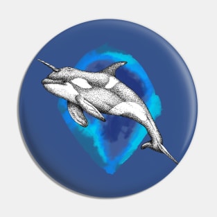 Killer Narwhale Pin