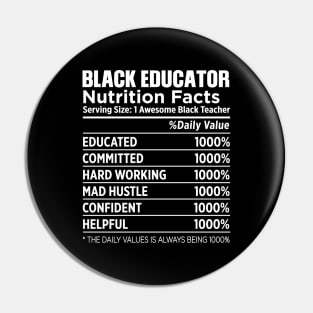 Black Educator Nutrition Pin